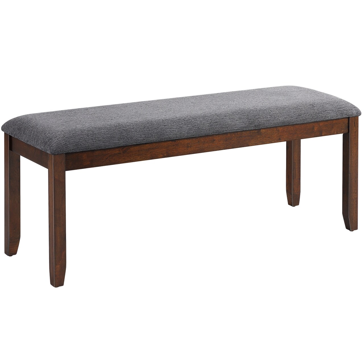 Versatile Upholstered Entryway Footstool Bench with Sturdy Wooden Legs